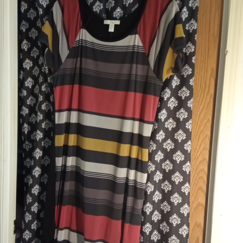 Elegant Red and Black Women's Dress